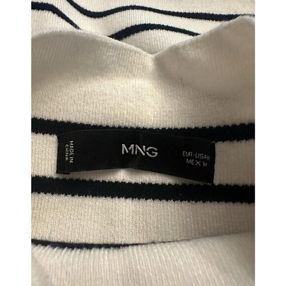MNG by Mango Striped Sweater Dress Sz M - Picture 7 of 8